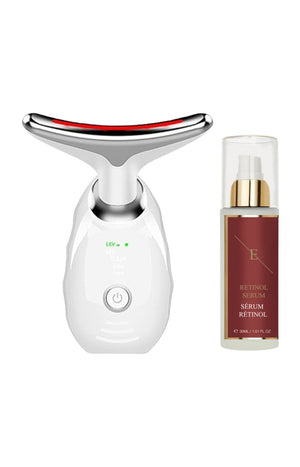 Appareil LED anti-âge visage & cou & sérum rétinol