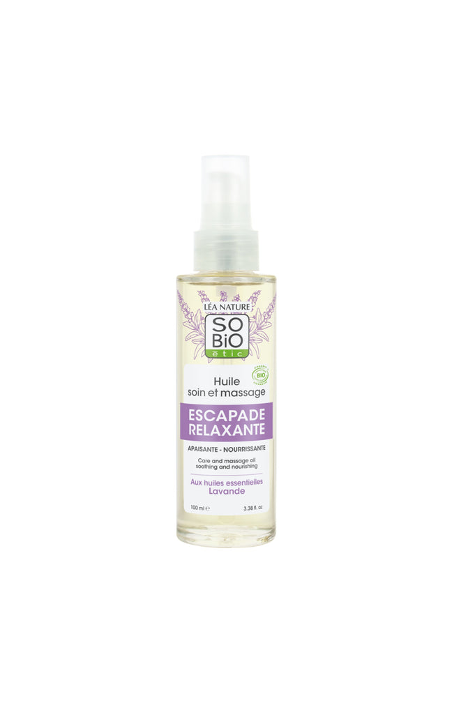 Huile de soin massage - Escapade relaxante à la lavande - 100 ml