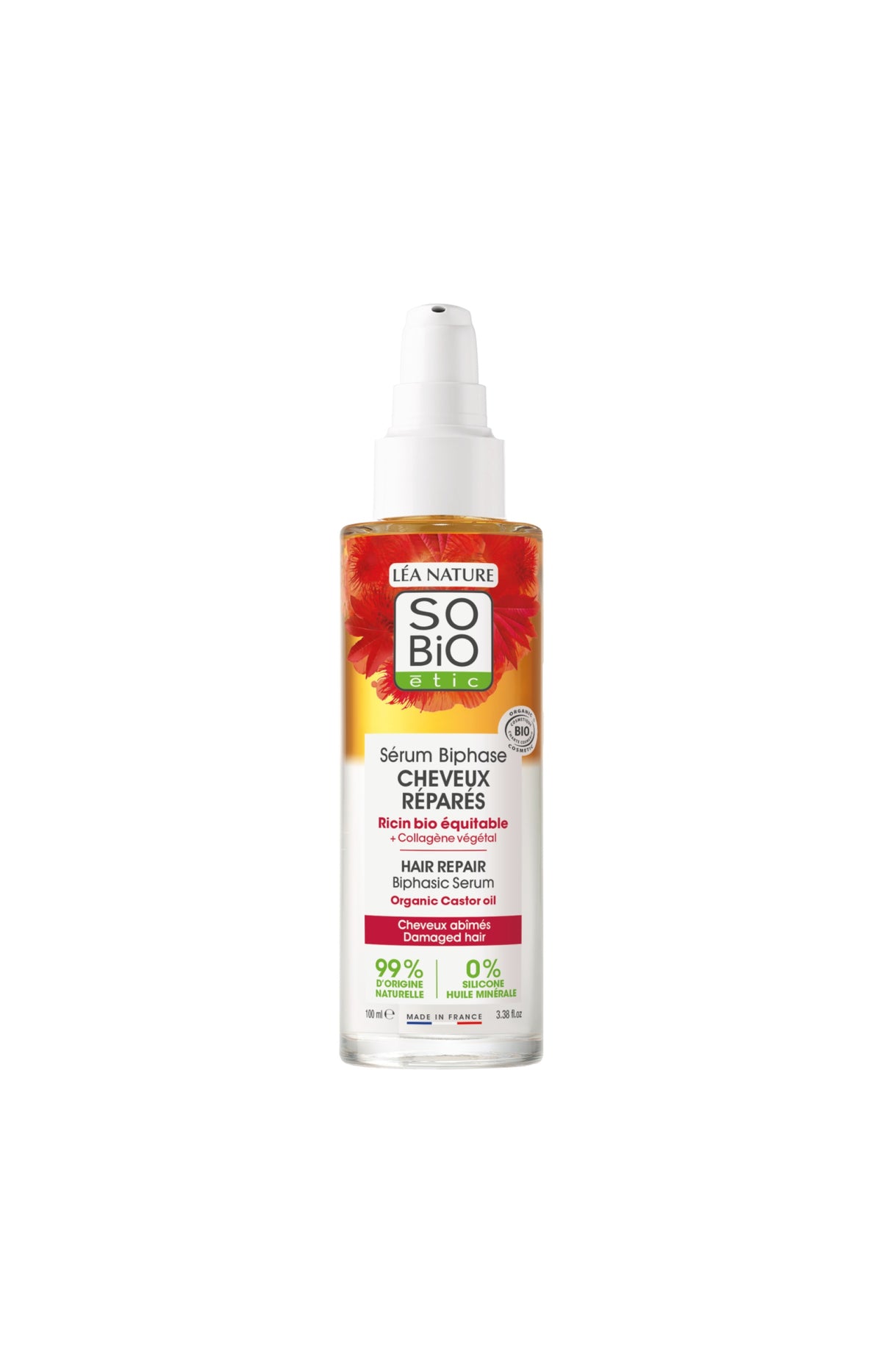 Soin fortifiant à l’huile de ricin bio - Cheveux abimés - 100 ml
