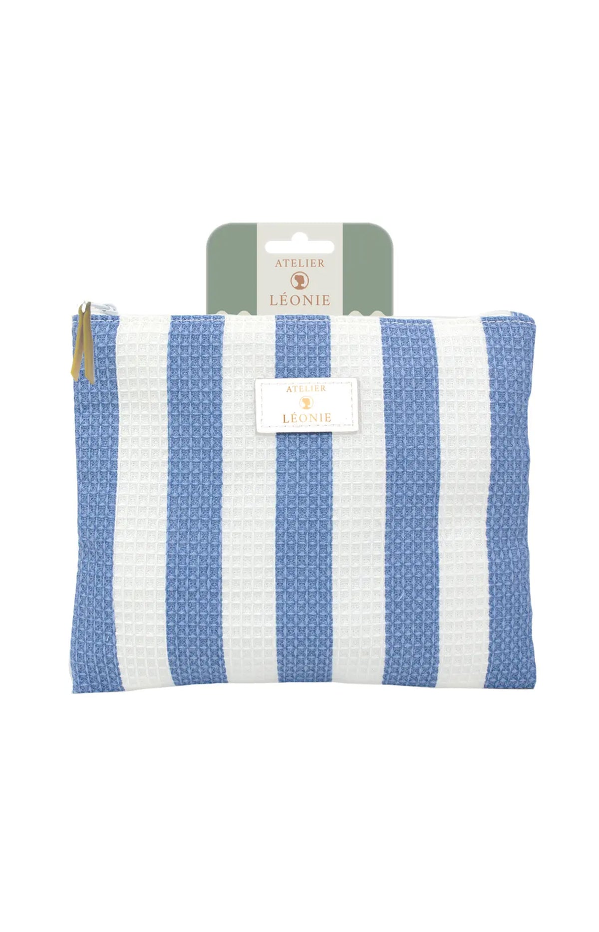 Pochette de toilette Femme (21x17) - Nid d'abeille rayée