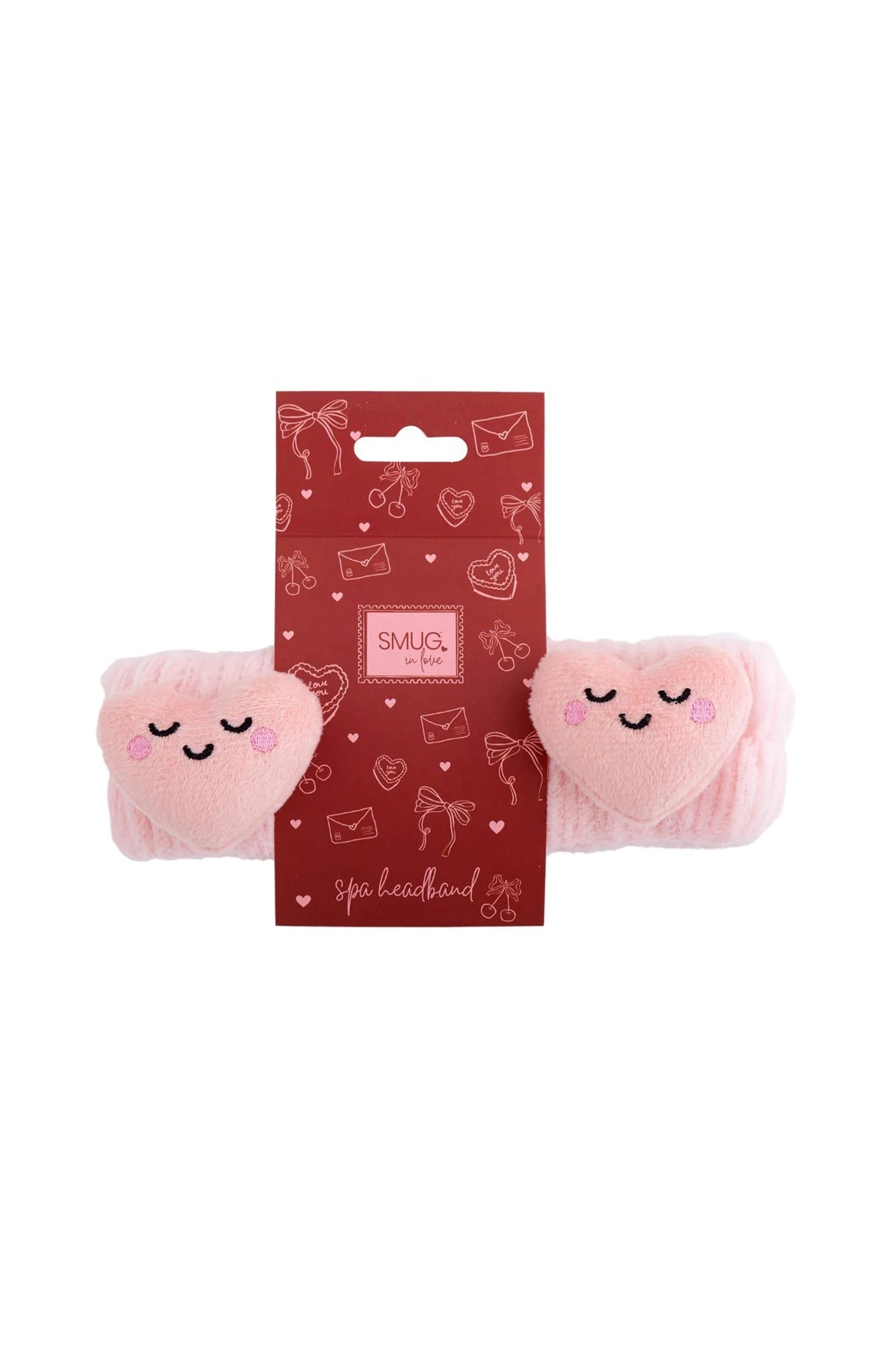 Bandeau - Motif coeurs roses