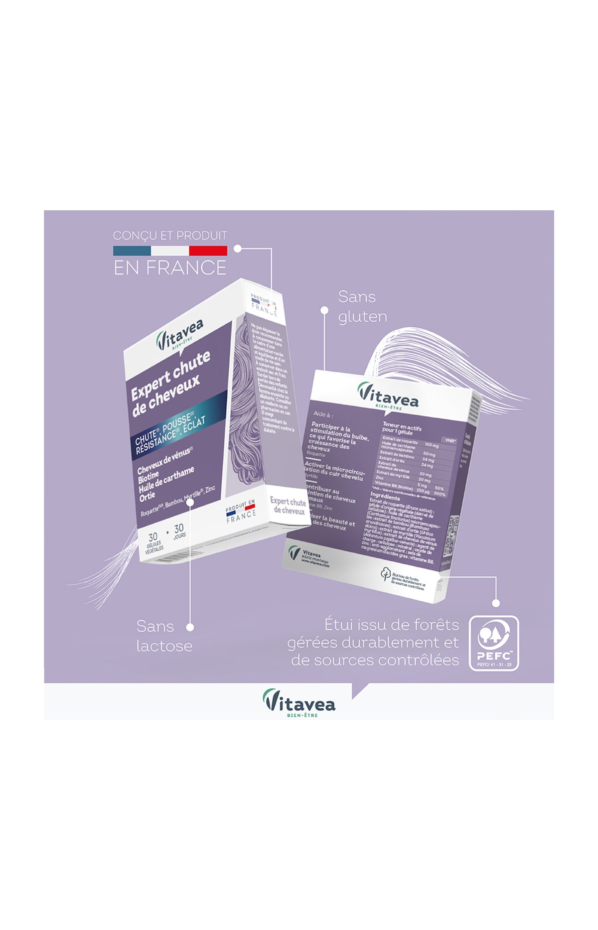 Cure anti-chute de cheveux - Cheveux de Vénus & biotine - 3 mois
