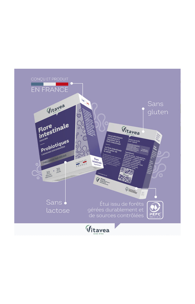Cure flore intestinale - Suprabiotique 5 souches - 1 mois