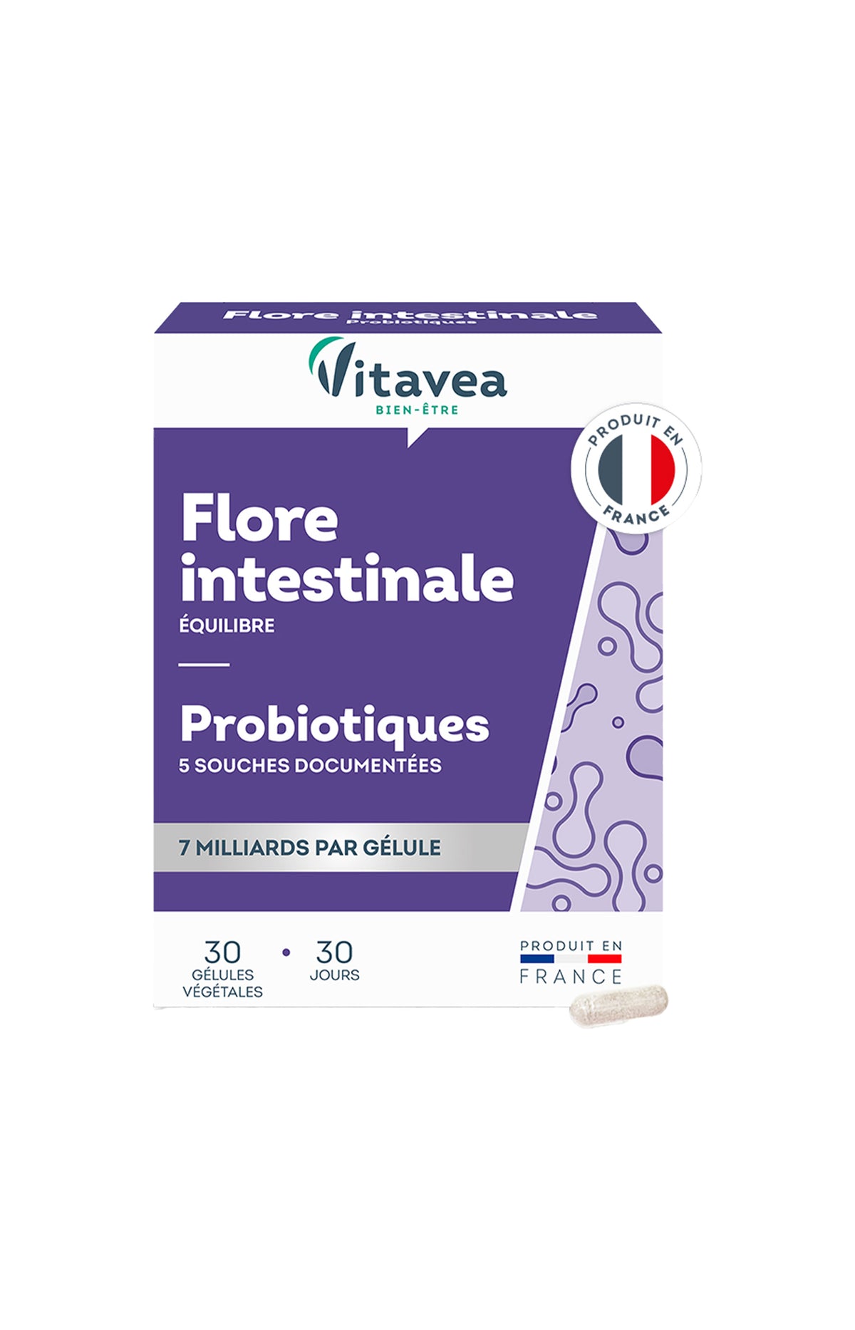 Cure flore intestinale - Suprabiotique 5 souches - 3 mois
