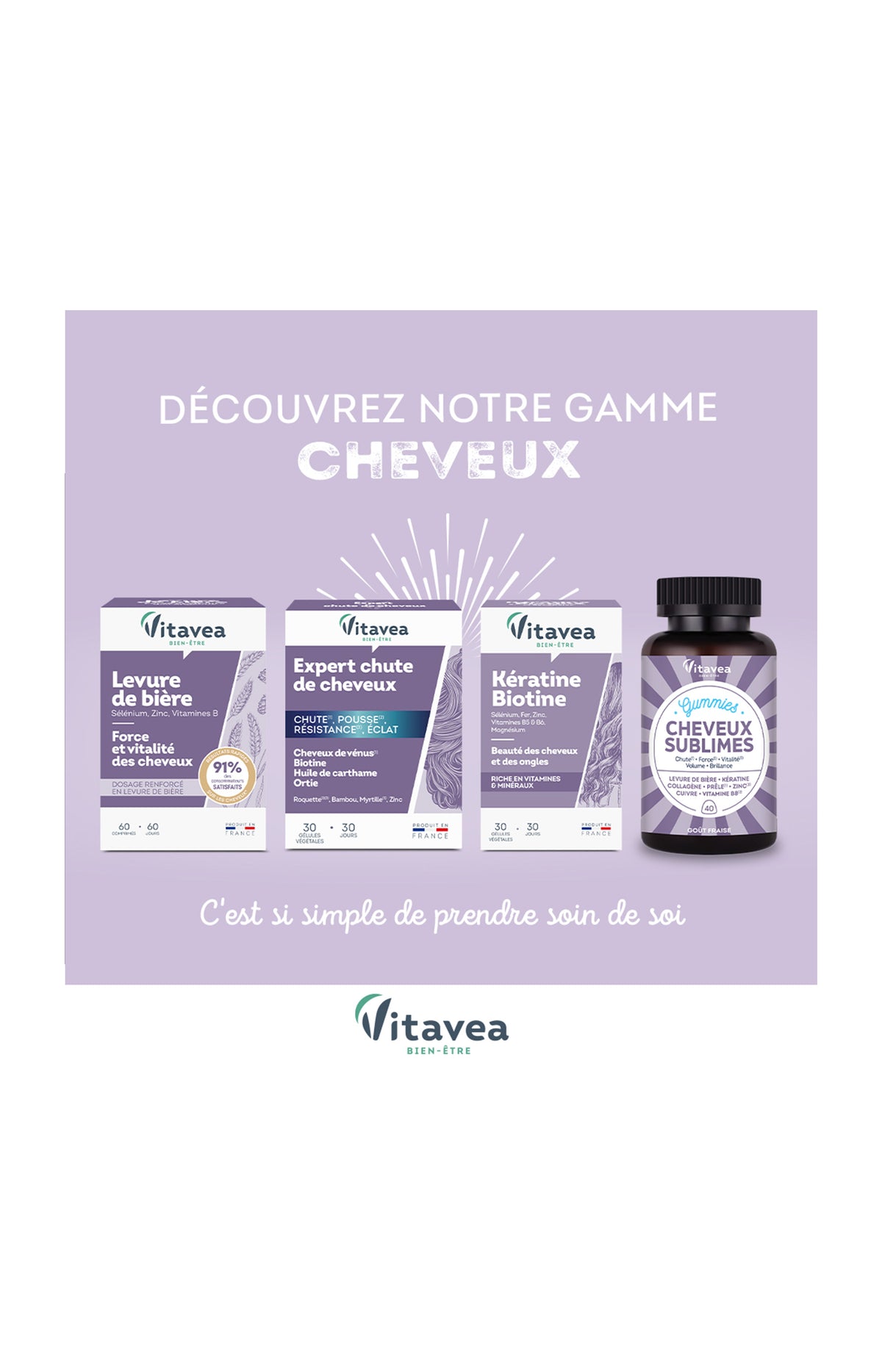 Gummies - Cheveux sublimes - Fraise - 2 mois