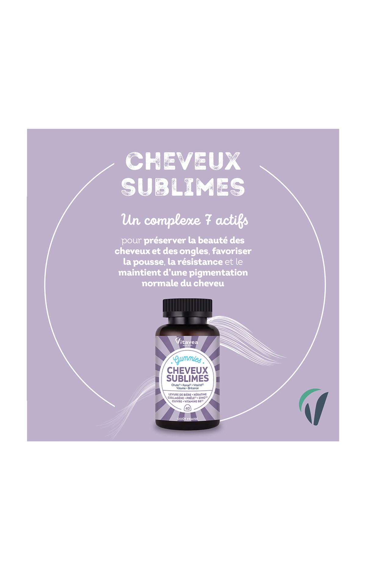 Gummies - Cheveux sublimes - Fraise - 2 mois