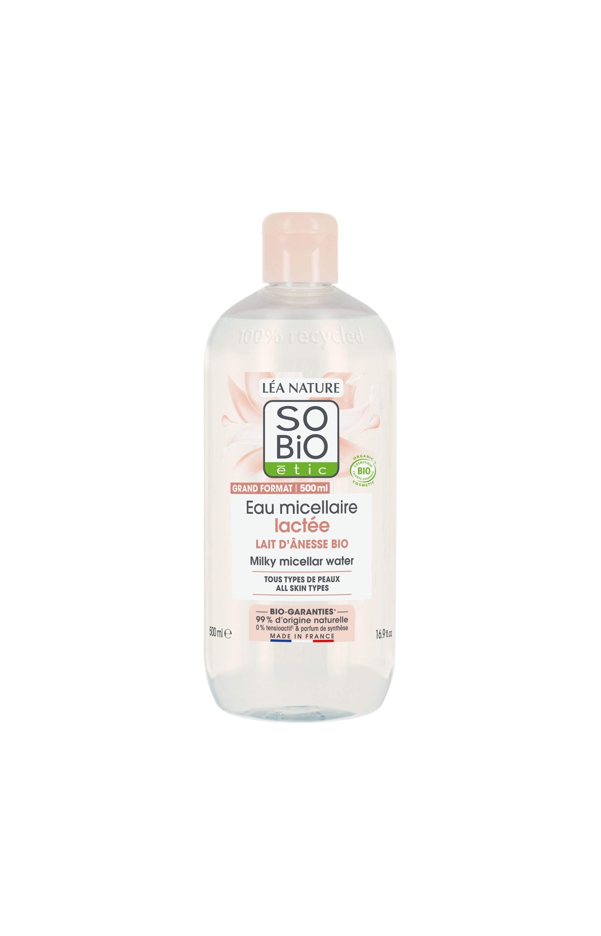 Eau micellaire lactée bio - Lait d'ânesse