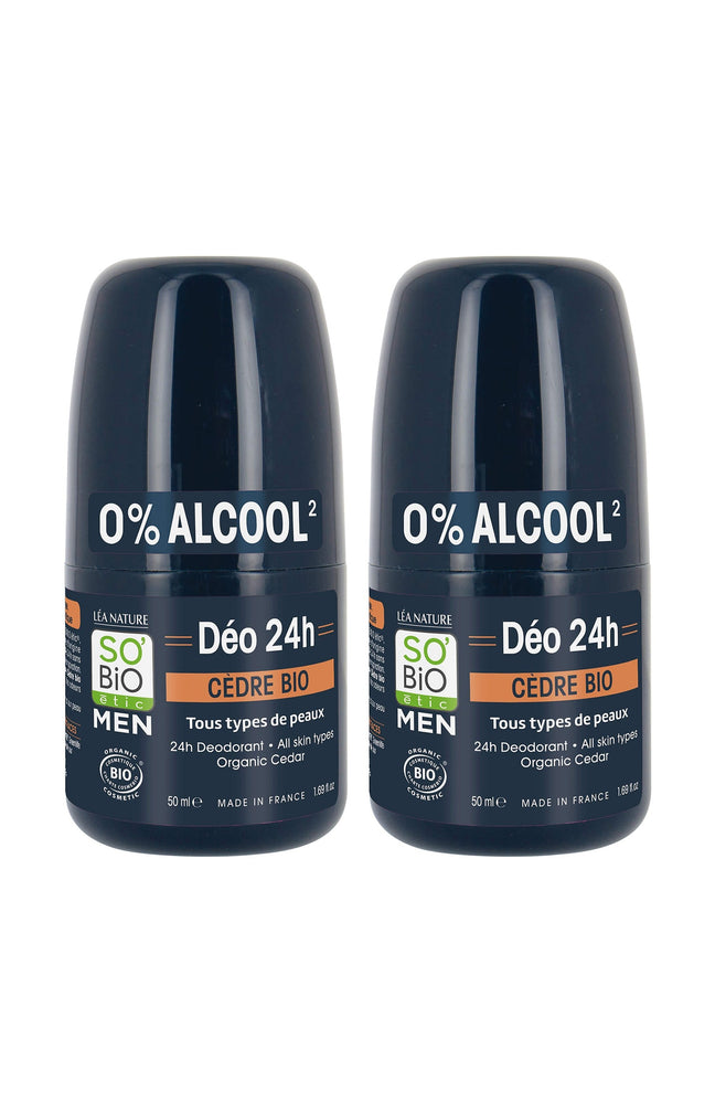 Déodorants bio 24h - Cèdre bio - Homme - 2 x 50 ml