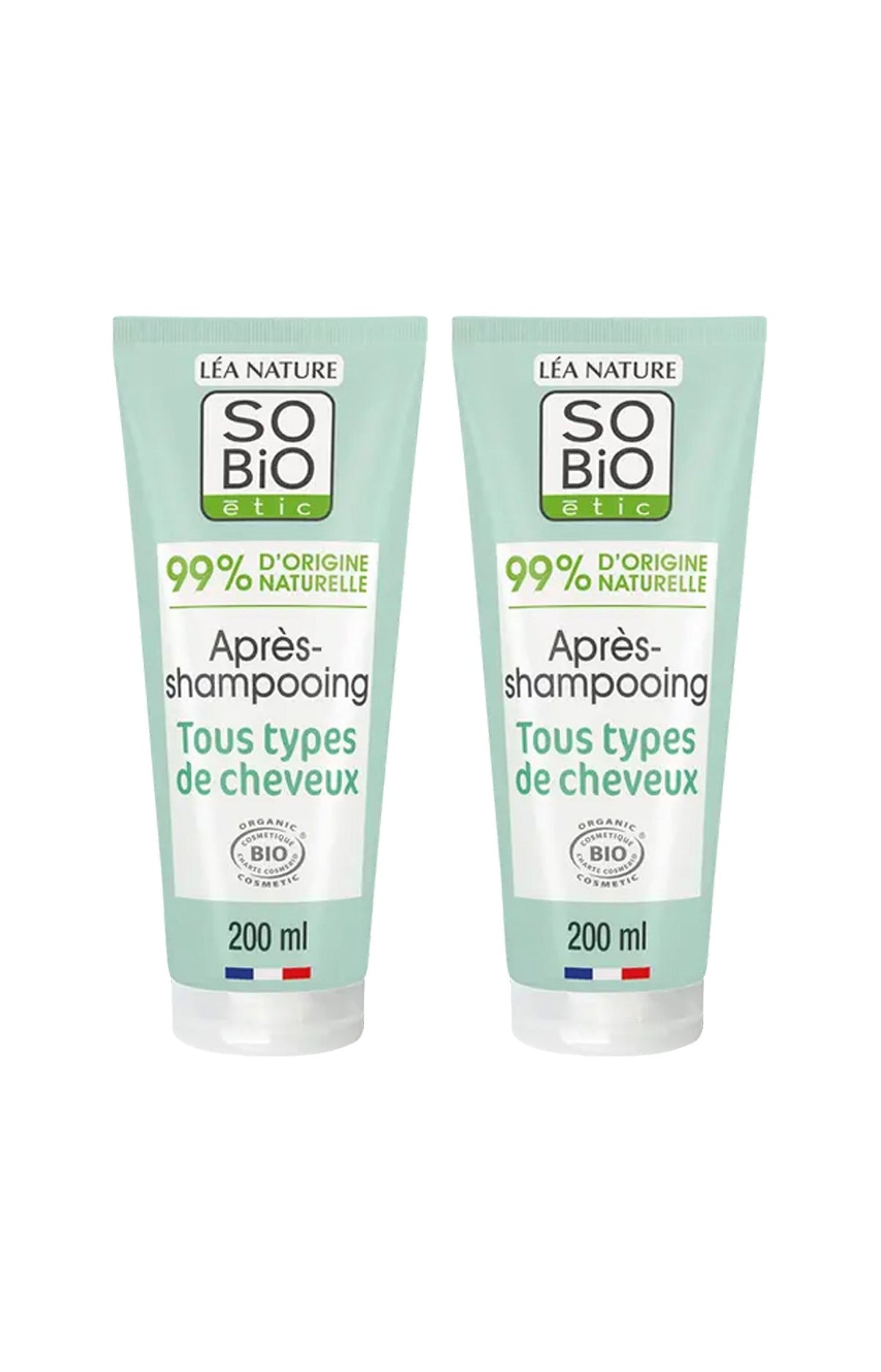 Après-shampoings bio - Aloe vera - Tous types de cheveux - 2 x 200 ml