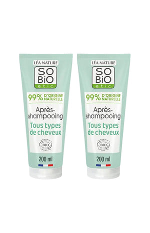 Après-shampoings bio - Aloe vera - Tous types de cheveux - 2 x 200 ml
