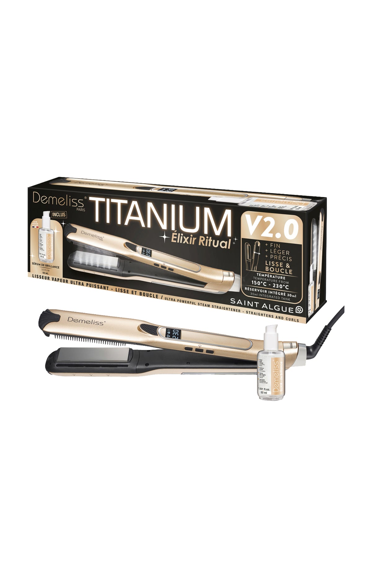 Coffret lisseur & soin démêlant - Titanium 2.0 - 2 produits