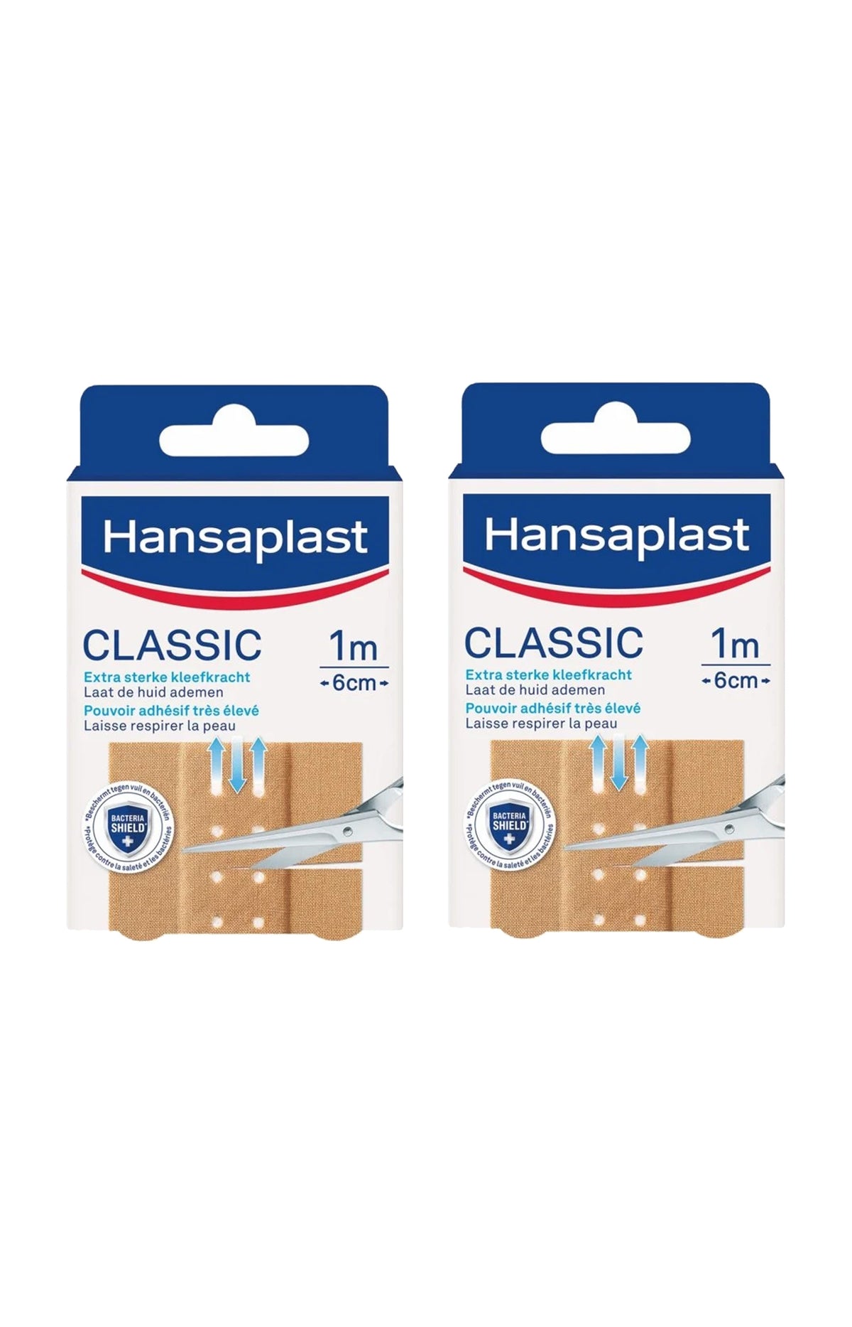 2 bandes de pansements flexibles - Classic - 1 m x 6 cm