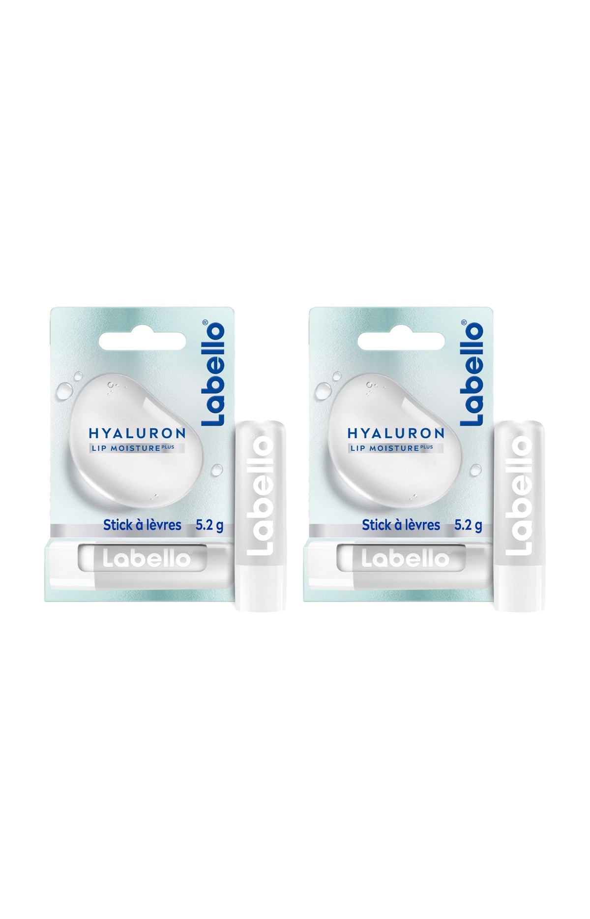 2 baumes à lèvres ultra-hydratants - Acide hyaluronique - 4,8 g