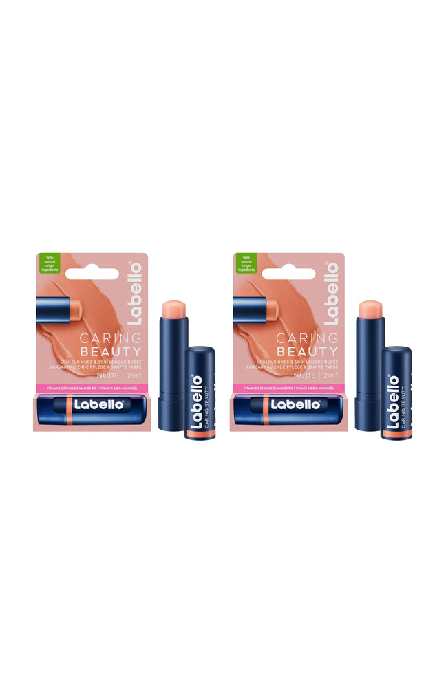 2 baumes à lèvres nude - Caring Beauty - 4,8 g