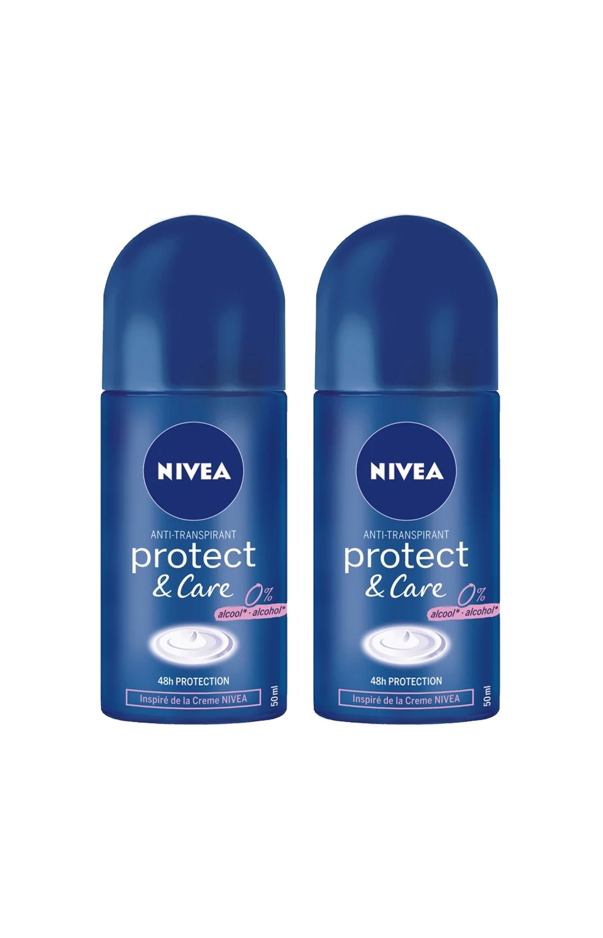 2 déodorants bille anti-transpirant 48h - Protect & Care - 50 ml