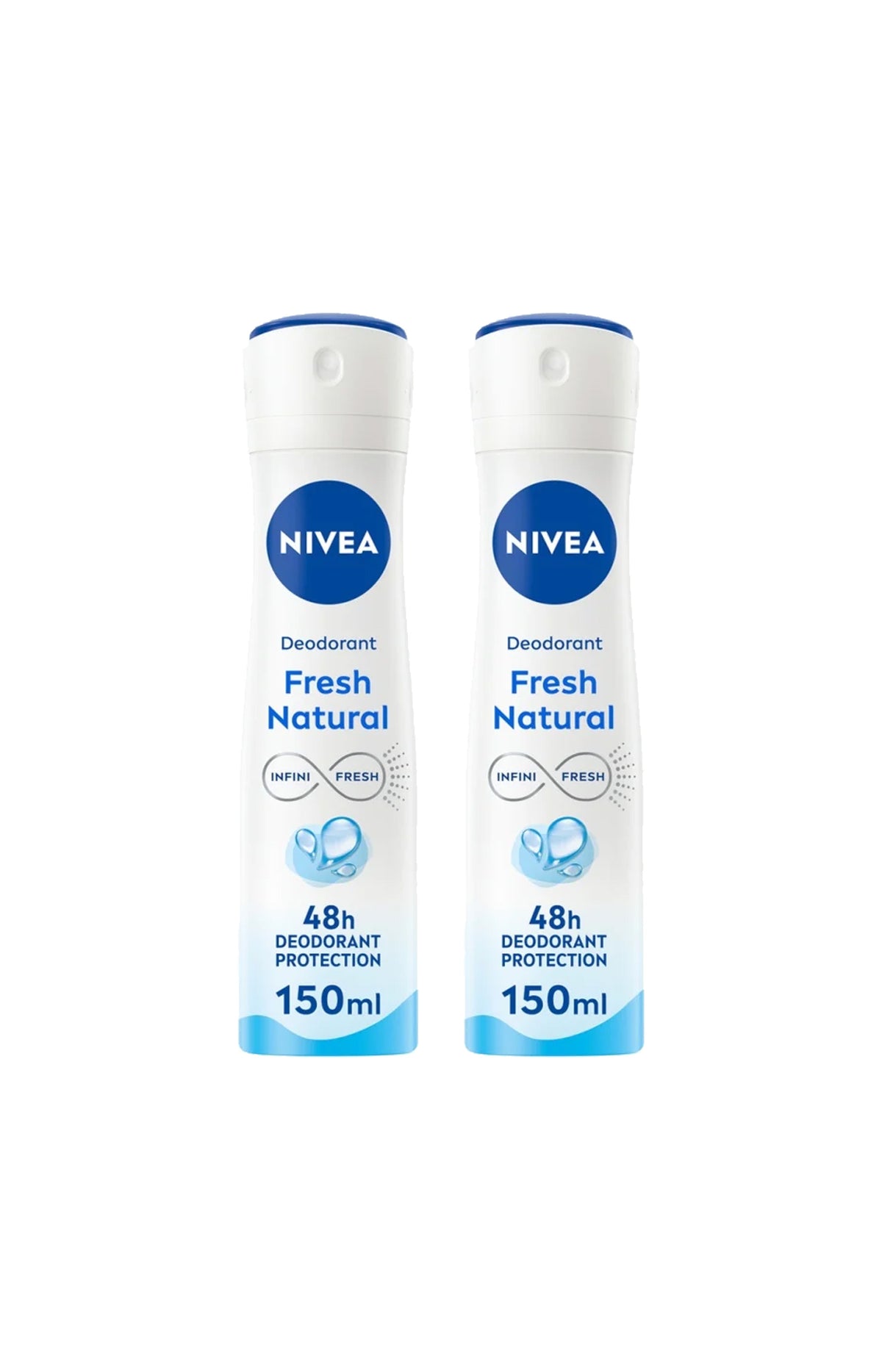 2 déodorants spray - Fresh Natural 0 % - 150 ml