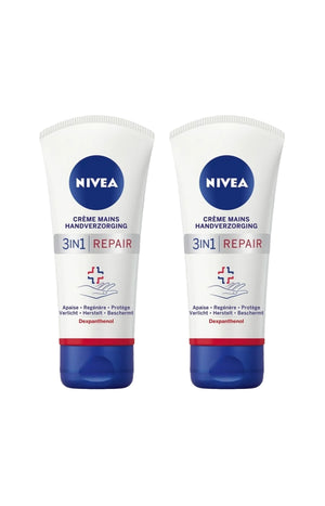 2 crèmes mains apaisantes 3-en-1 - Repair & Care - 75 ml
