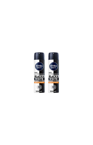 2 déodorants anti-transpirants anti-traces blanches 72 h - Black & White - Homme - 200 ml