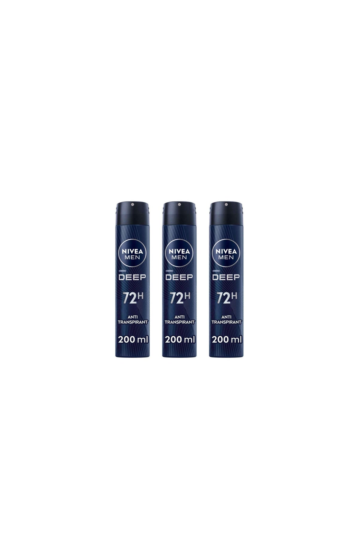 3 déodorants anti-transpirants anti-bactériens 72 h - Homme - 200 ml
