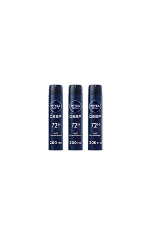 3 déodorants anti-transpirants anti-bactériens 72 h - Homme - 200 ml