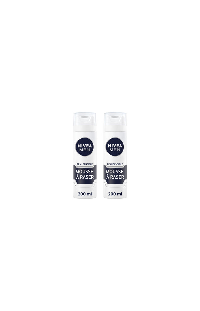 2 mousses à raser - Peaux sensibles - Homme - 200 ml