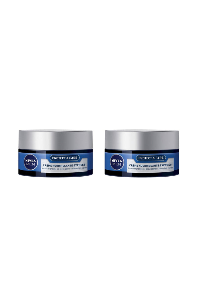2 crèmes nourrissantes express - Protect & Care - Visage - Homme - 50 ml
