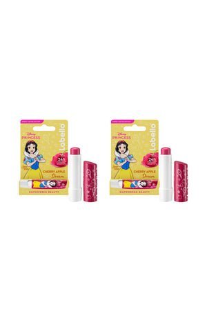 2 baumes à lèvres - Labello - Disney Princesse - Cerise - Blanche-Neige - 4,8 g