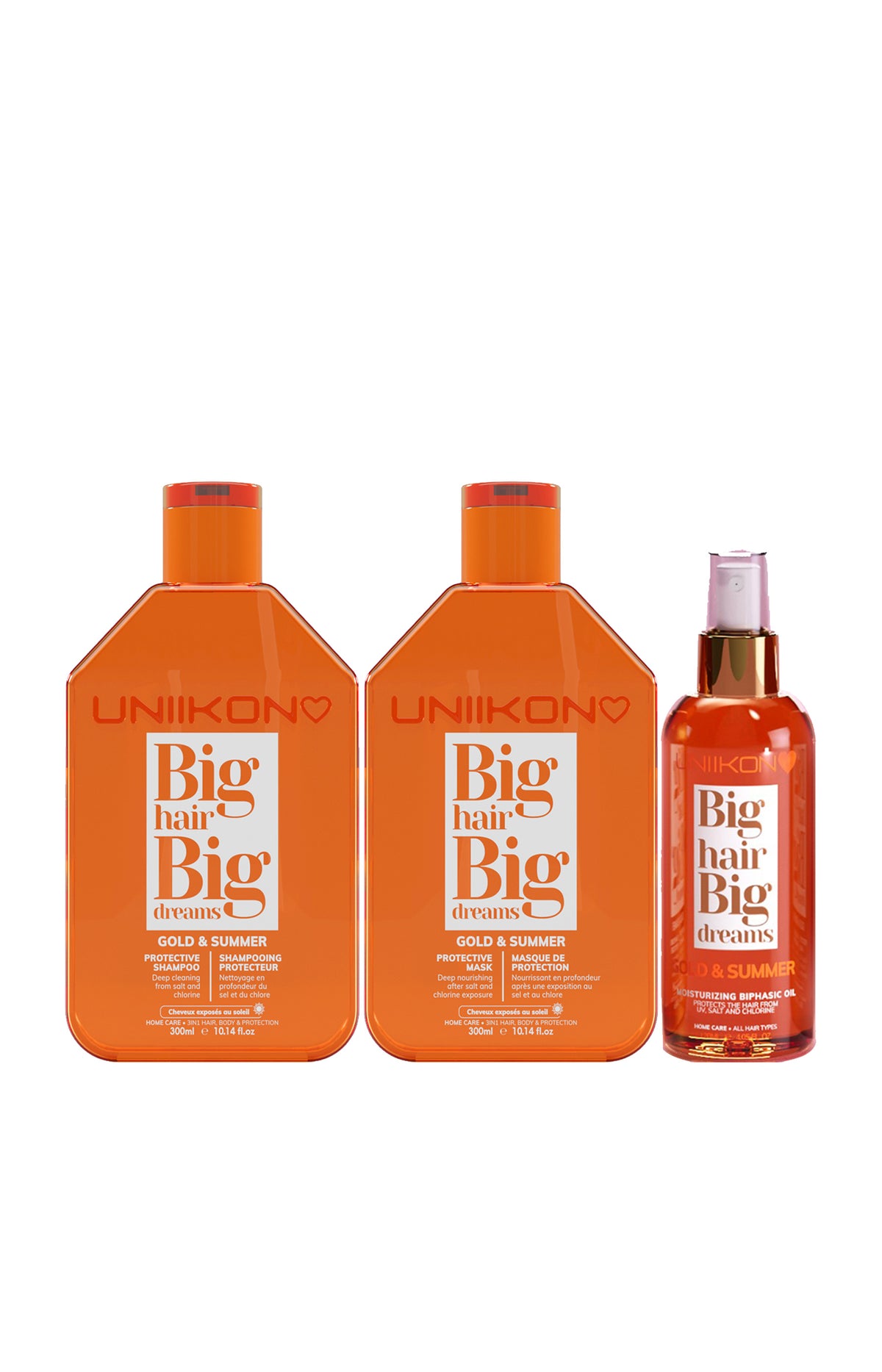 Routine protectrice - Noix de coco - Cheveux exposés au soleil - 3 produits
