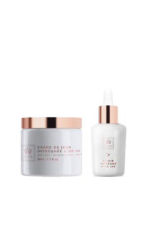 Sérum hydratant & crème de jour anti-âge - Or 24k - Visage