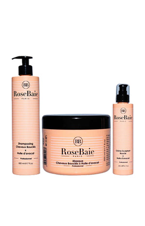 Routine capillaire - Kératine & huile d'avocat - Cheveux bouclés - 3 produits