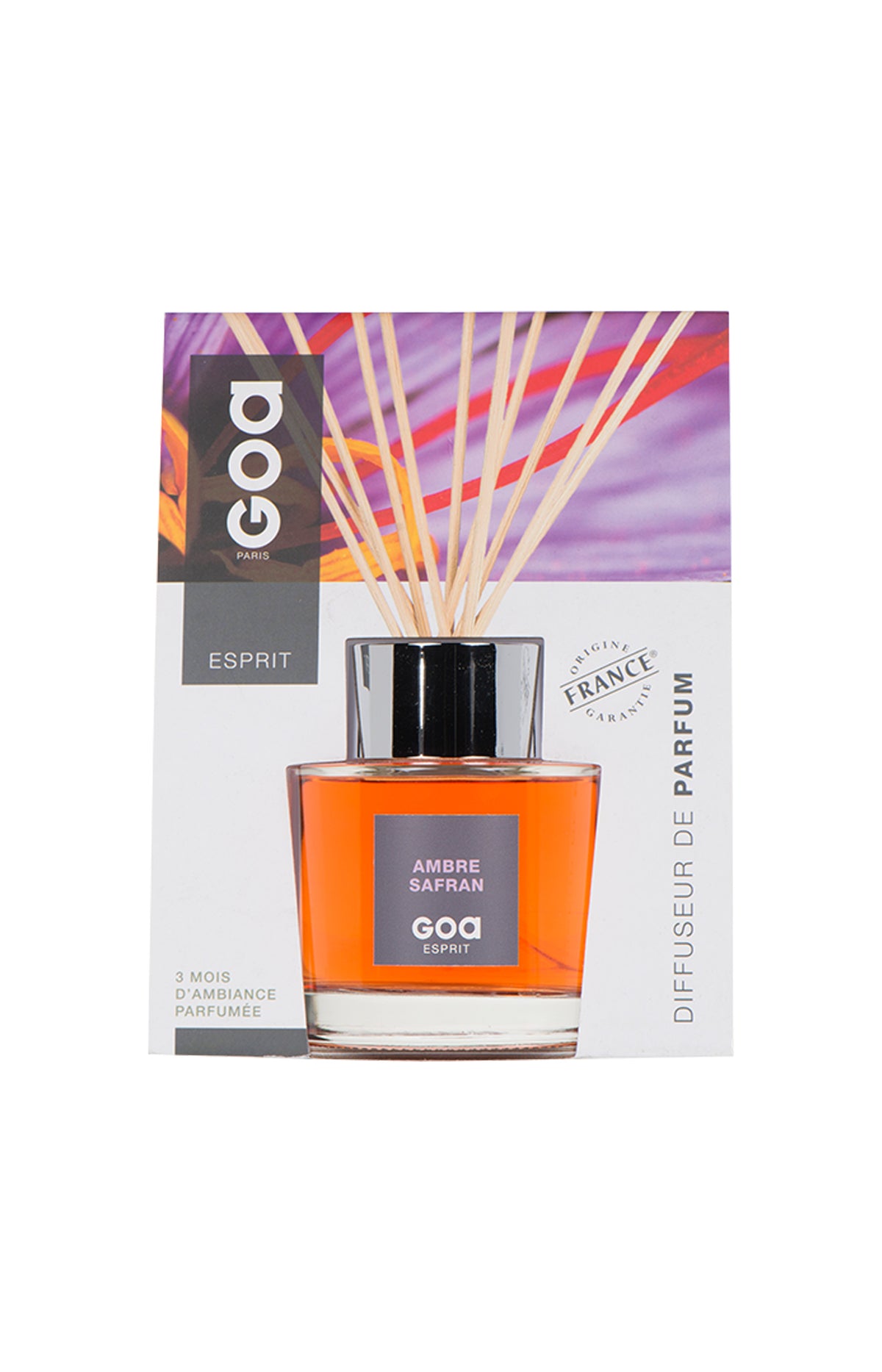 Bouquet parfumé Goatier Esprit -  Ambre & safran - 200 ml