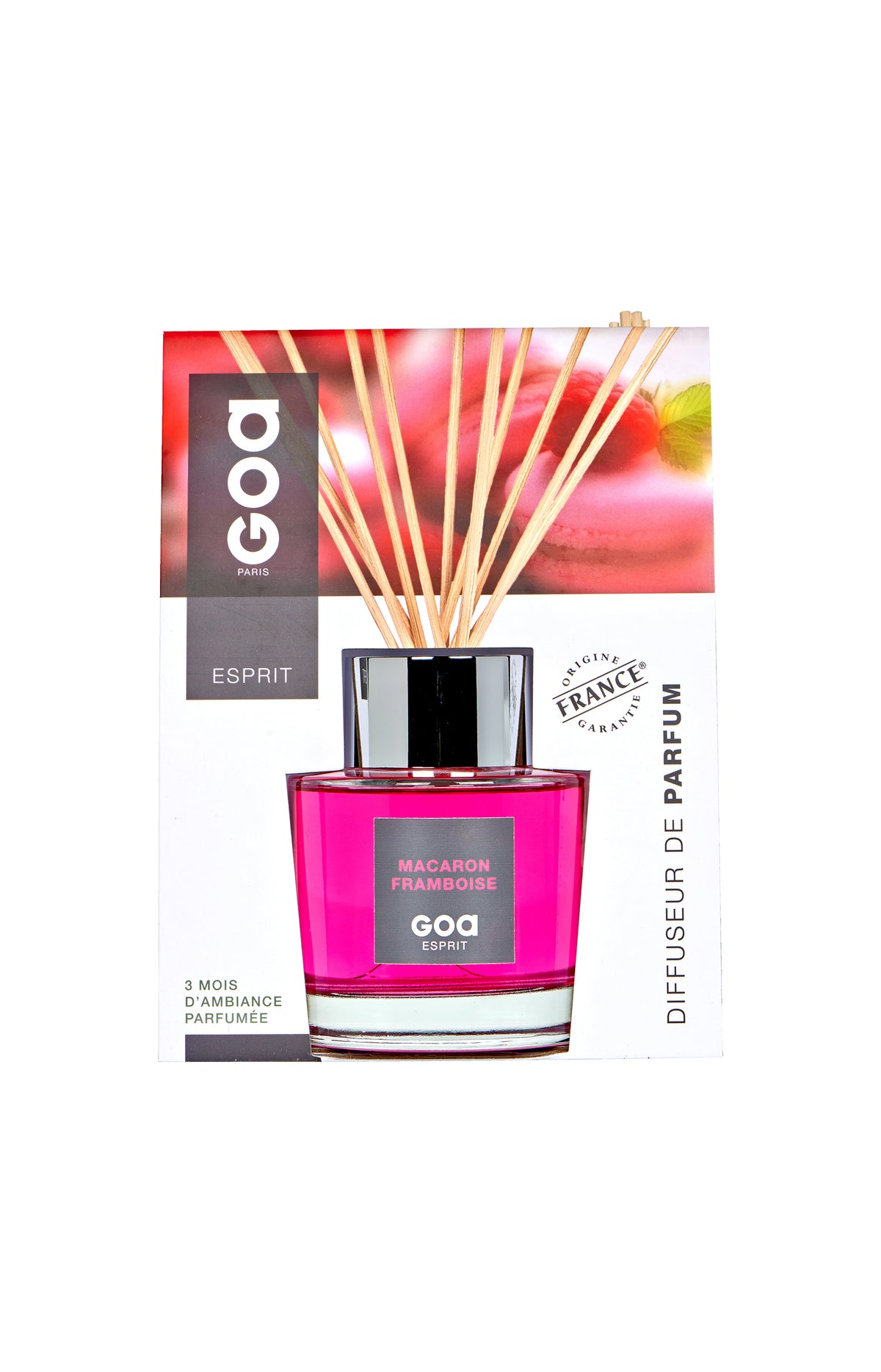Bouquet parfumé Goatier Esprit - Macaron framboise - 200 ml