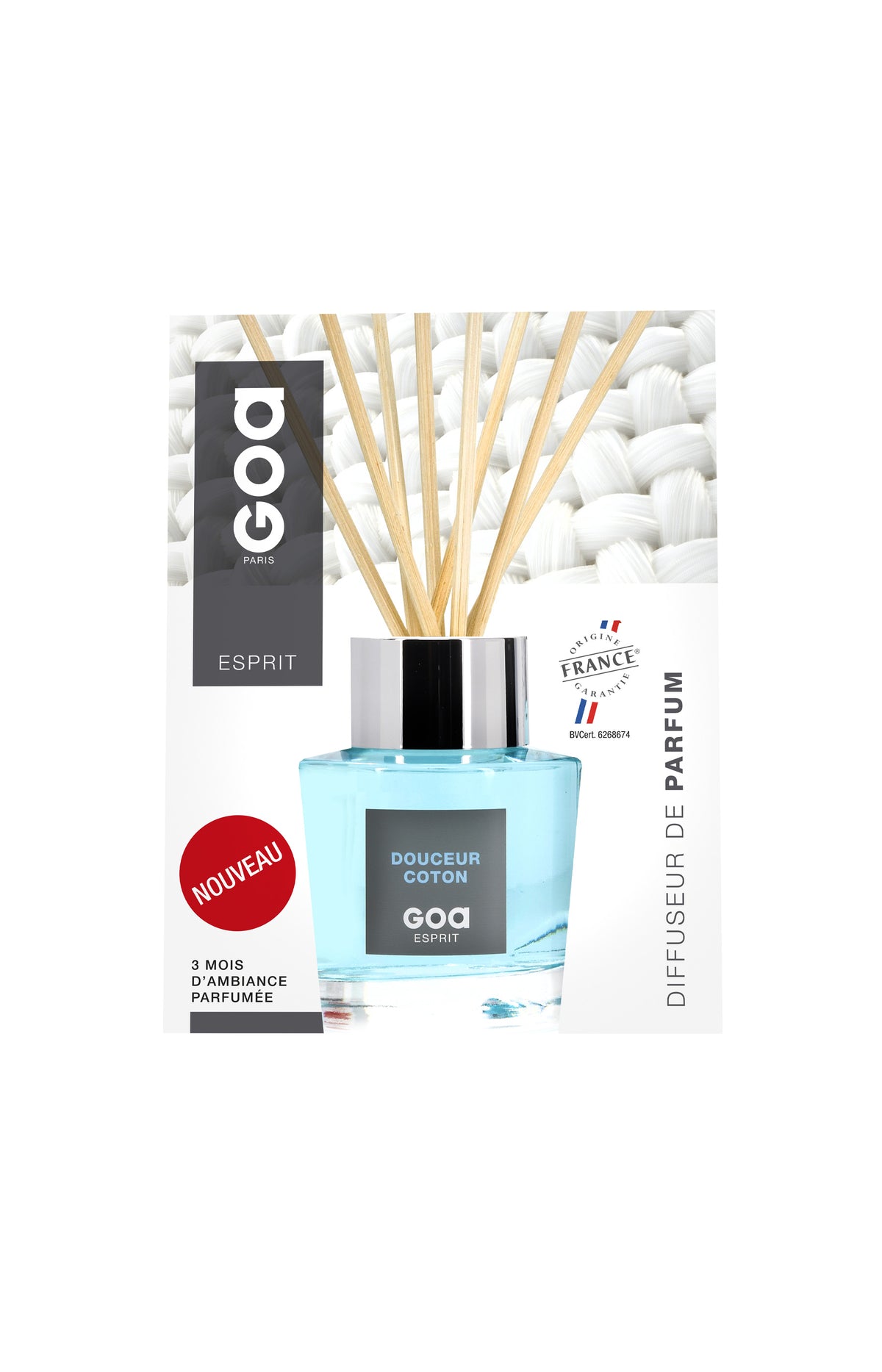 Bouquet parfumé Goatier Esprit - Douceur coton - 200 ml