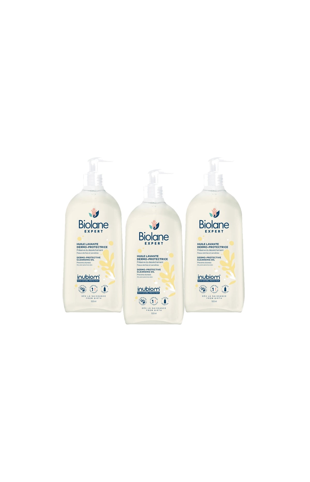 Huiles lavantes dermo-protectrice - Bébé - 3 x 500 ml