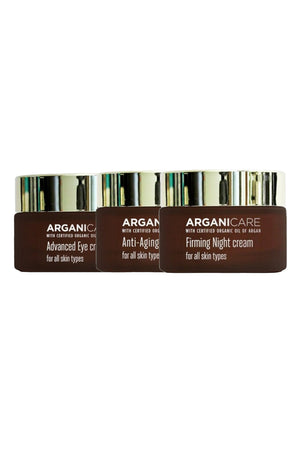 Routine anti-âge - Acide hyaluronique & argan - Peaux matures - Jour & nuit - 3 produits