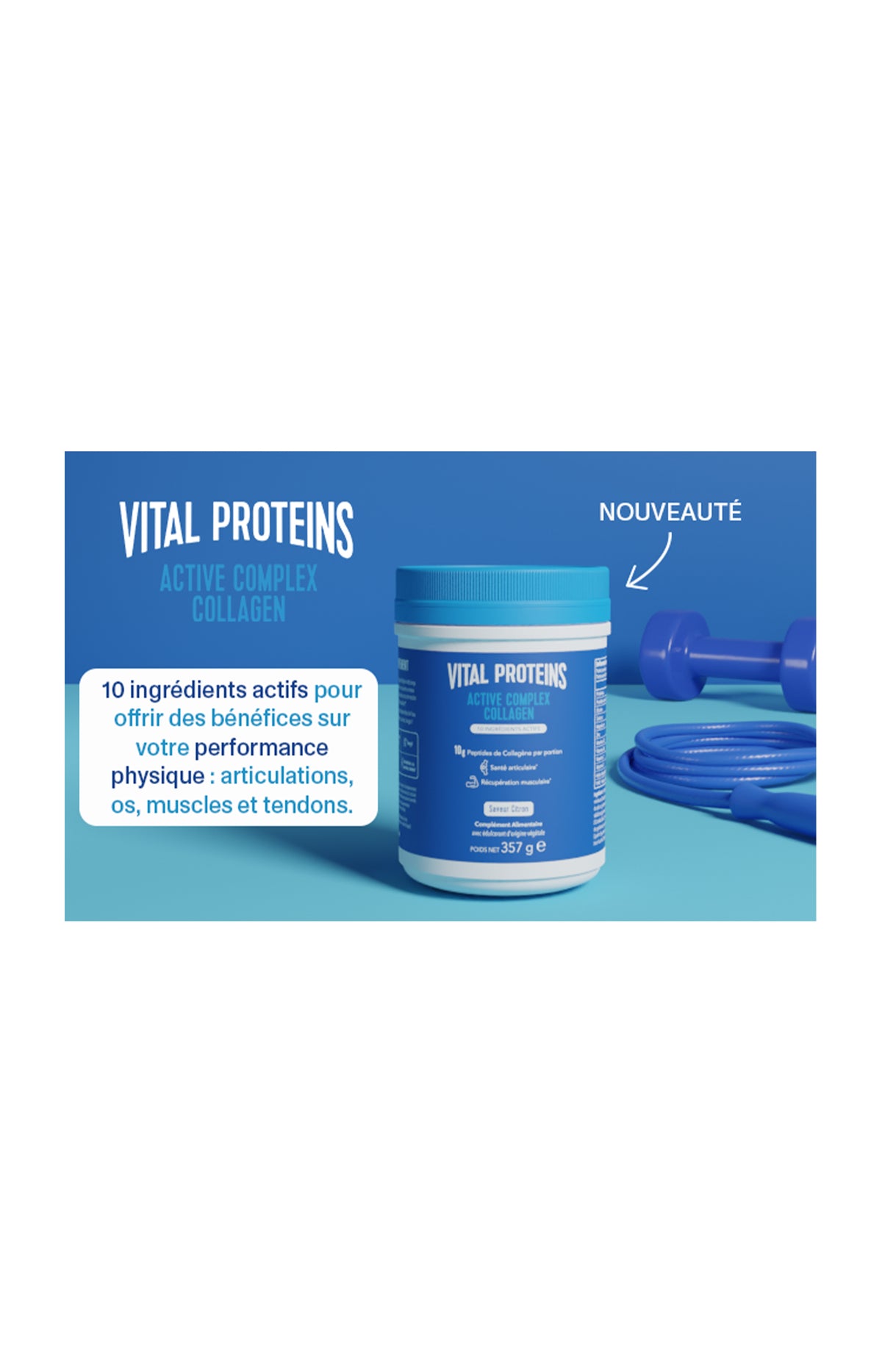 Collagène Active Complex - Citron - Muscles & articulation - 357 g