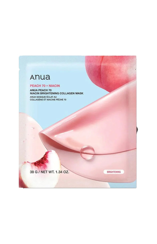 Masques tissu - Niacinamide & pêche - 4 unités