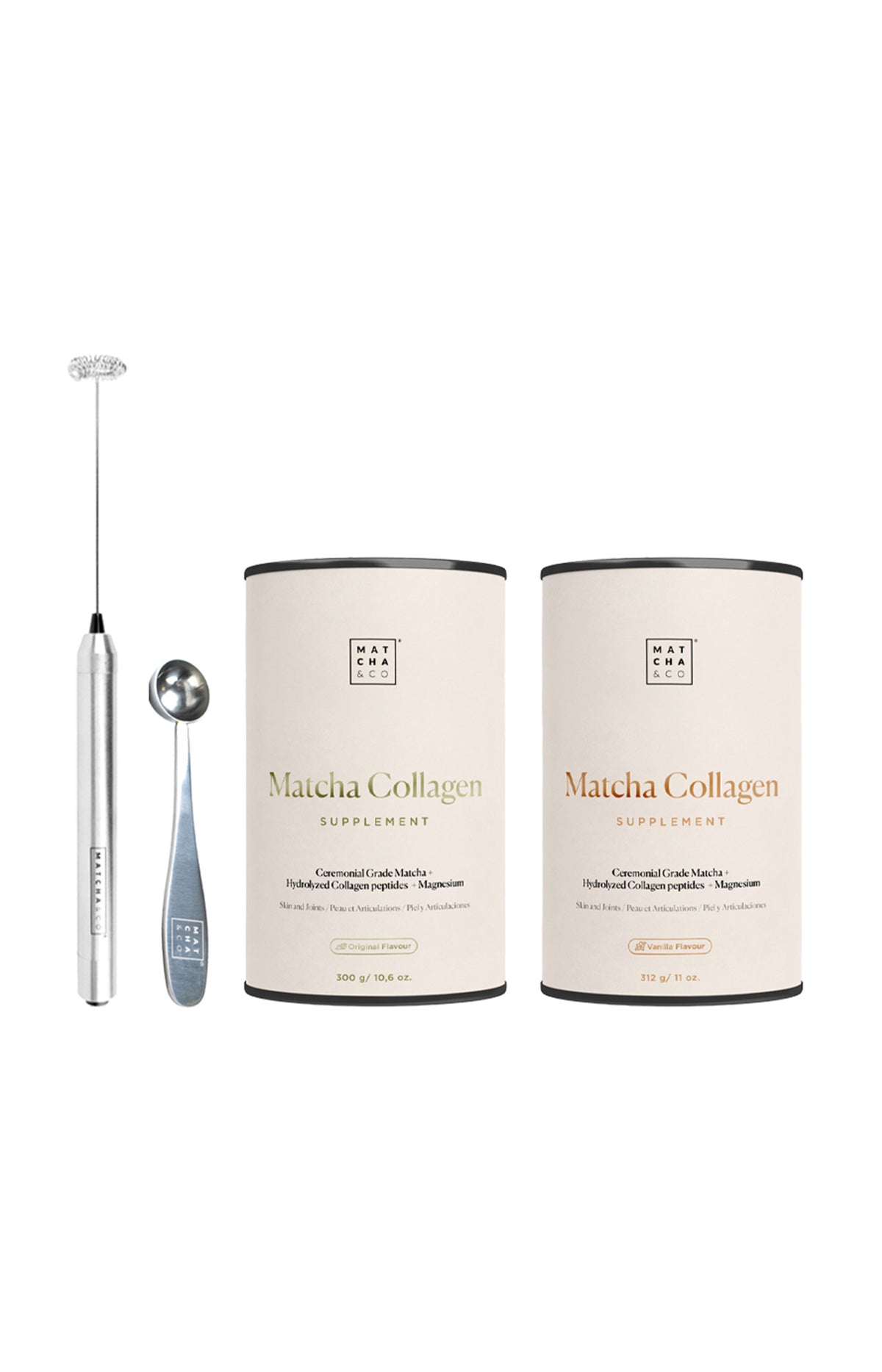 Thé matcha - Pack collagène - Vanille - 4 produits