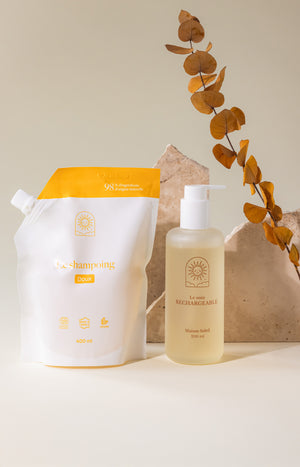 Shampoing doux bio & recharge - Flacon transparent