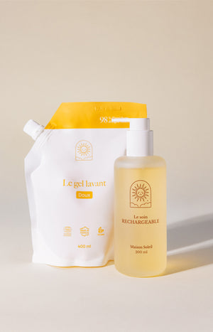 Gel lavant doux bio & recharge - Flacon transparent - Corps