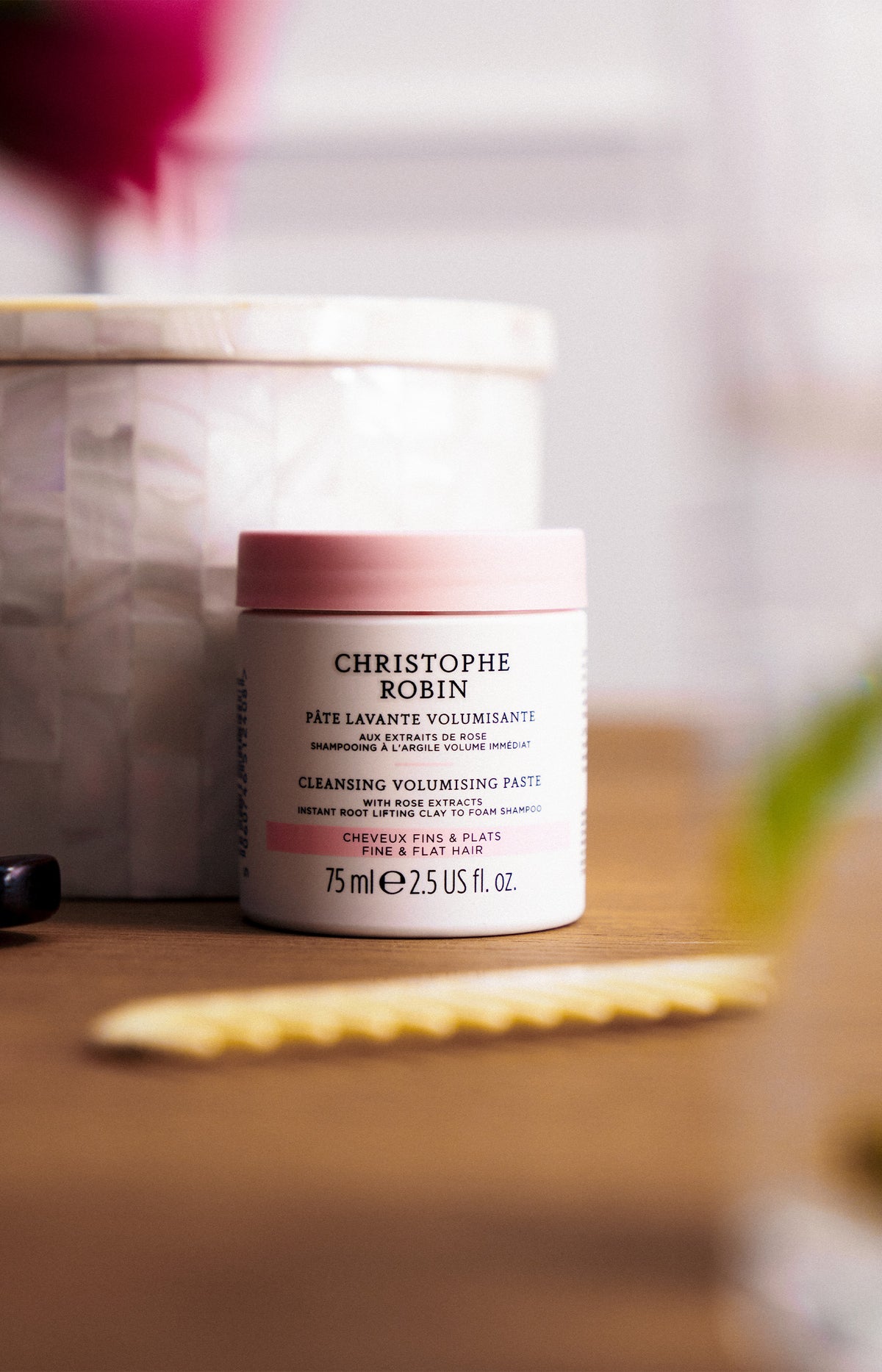 Pâte lavante volumisante - Extraits de rose - 75 ml