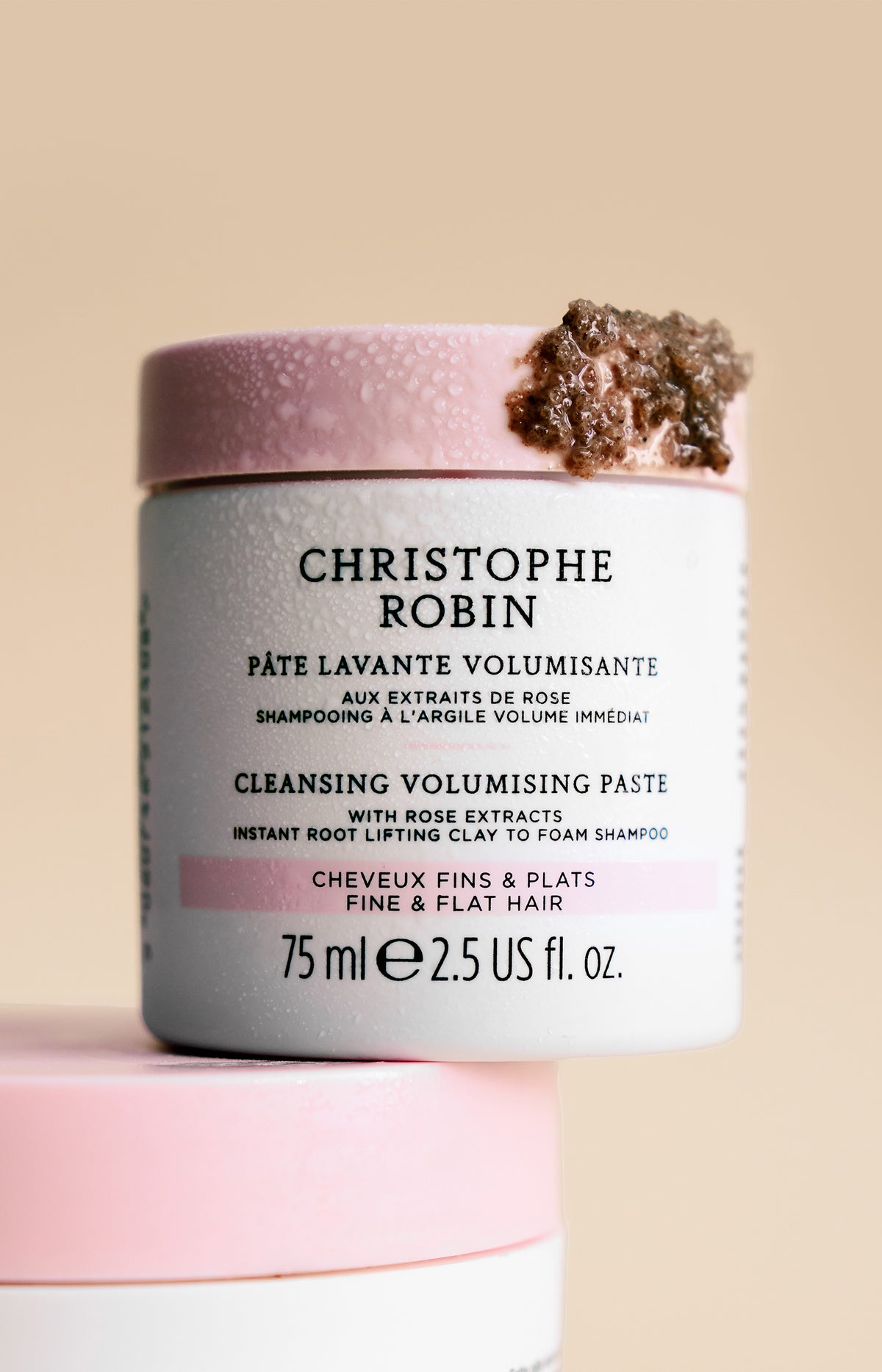 Pâte lavante volumisante - Extraits de rose - 75 ml