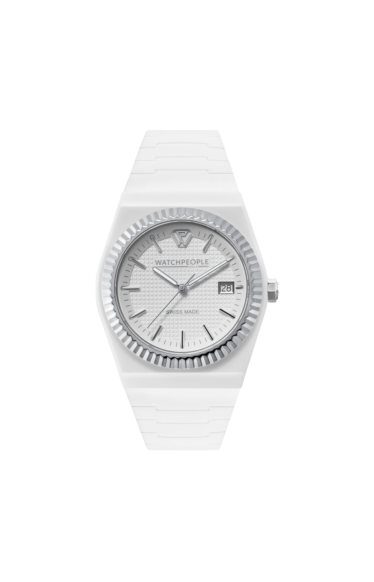Montre à quartz - Solid Matte Sili - Blanc