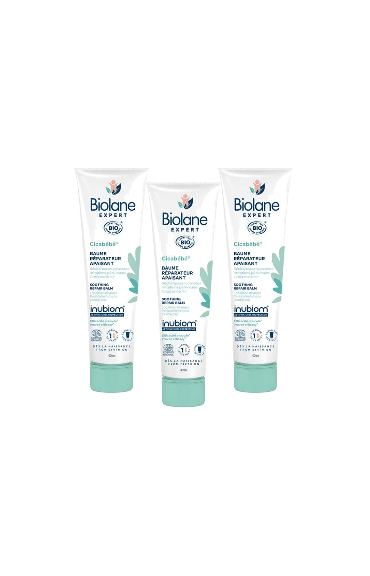 Baume réparateur apaisant bio - Cica bébé - 3 x 40 ml
