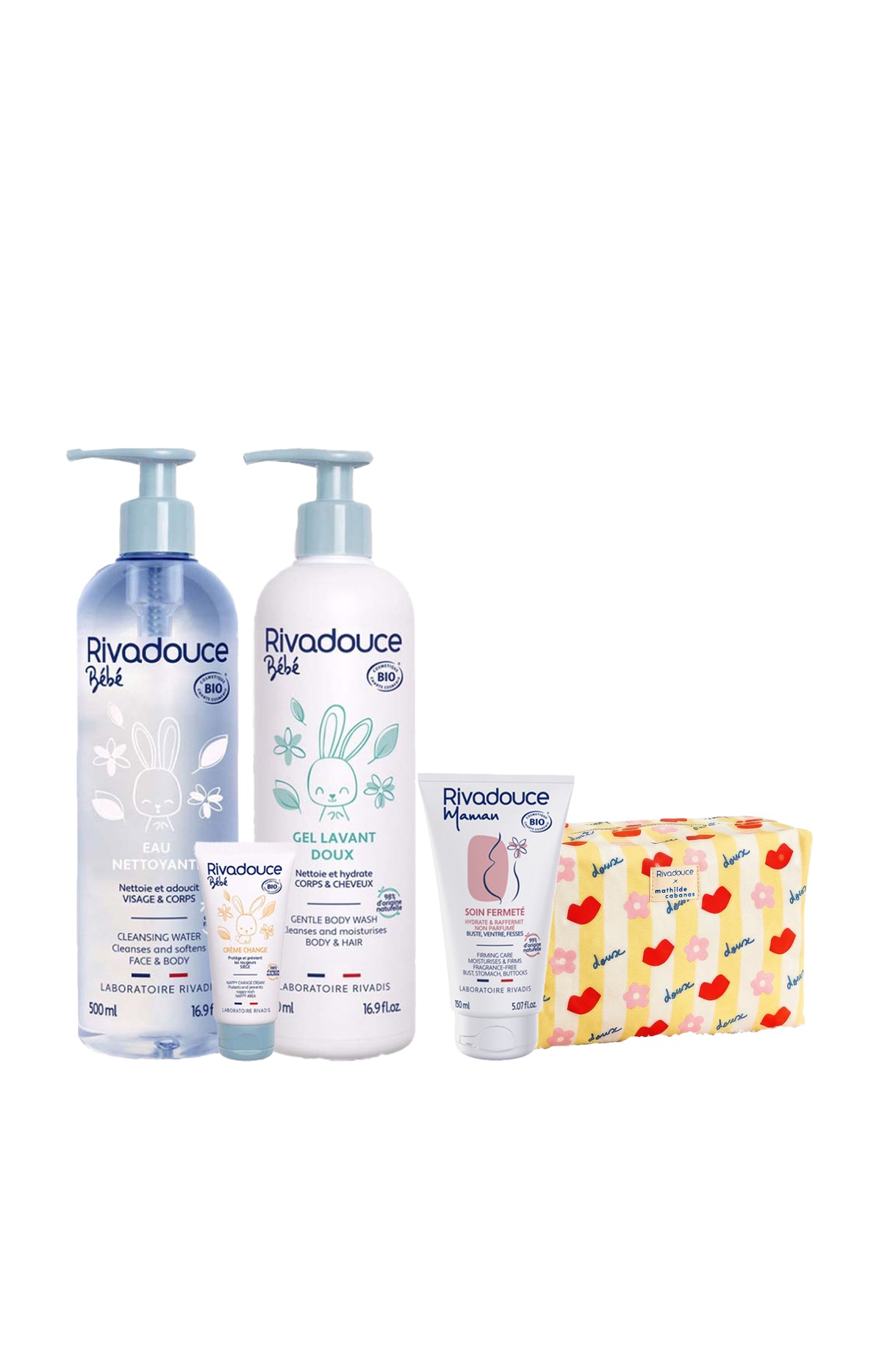 Coffret naissance - Bébé & maman - 4 produits & une trousse