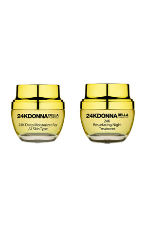 Crèmes hydratantes jour & nuit - Or 24k - 2 x 50 ml