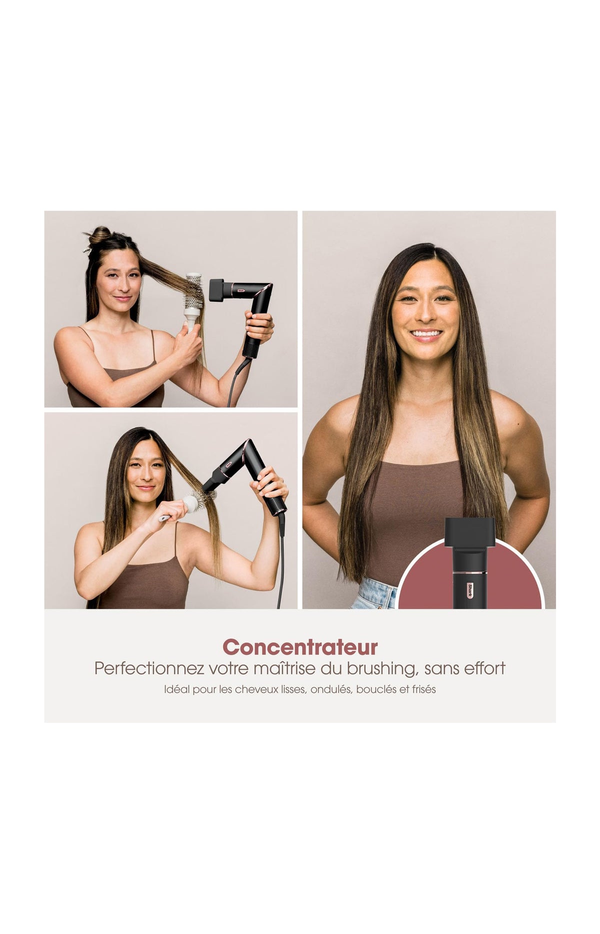 Styler & sèche-cheveux 3-en-1 - FlexStyle - Noir
