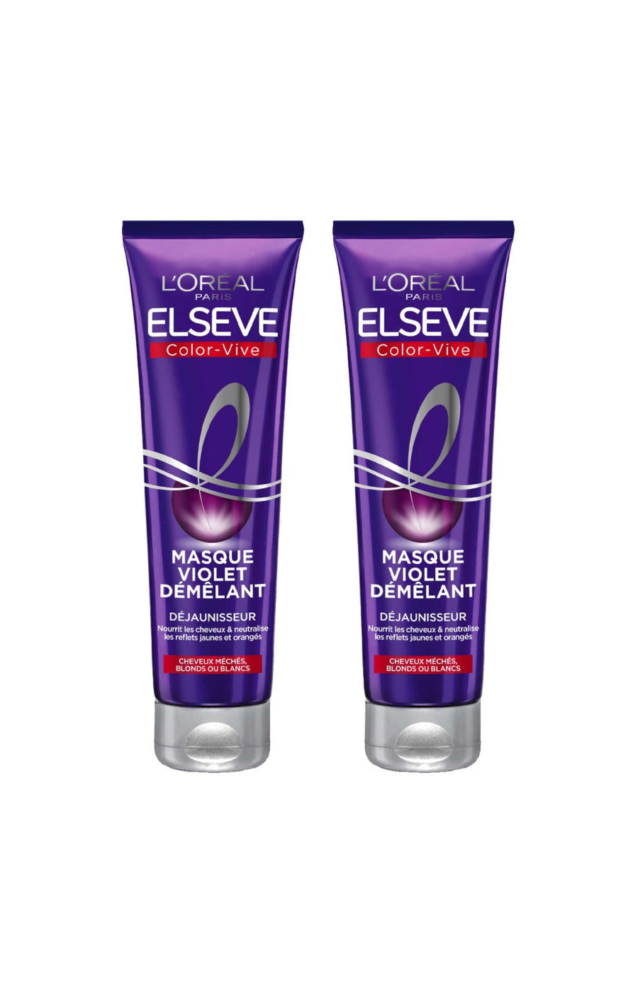 2 masques démêlant déjaunisseur - Cheveux Blancs, blonds & méchés - 150 ml