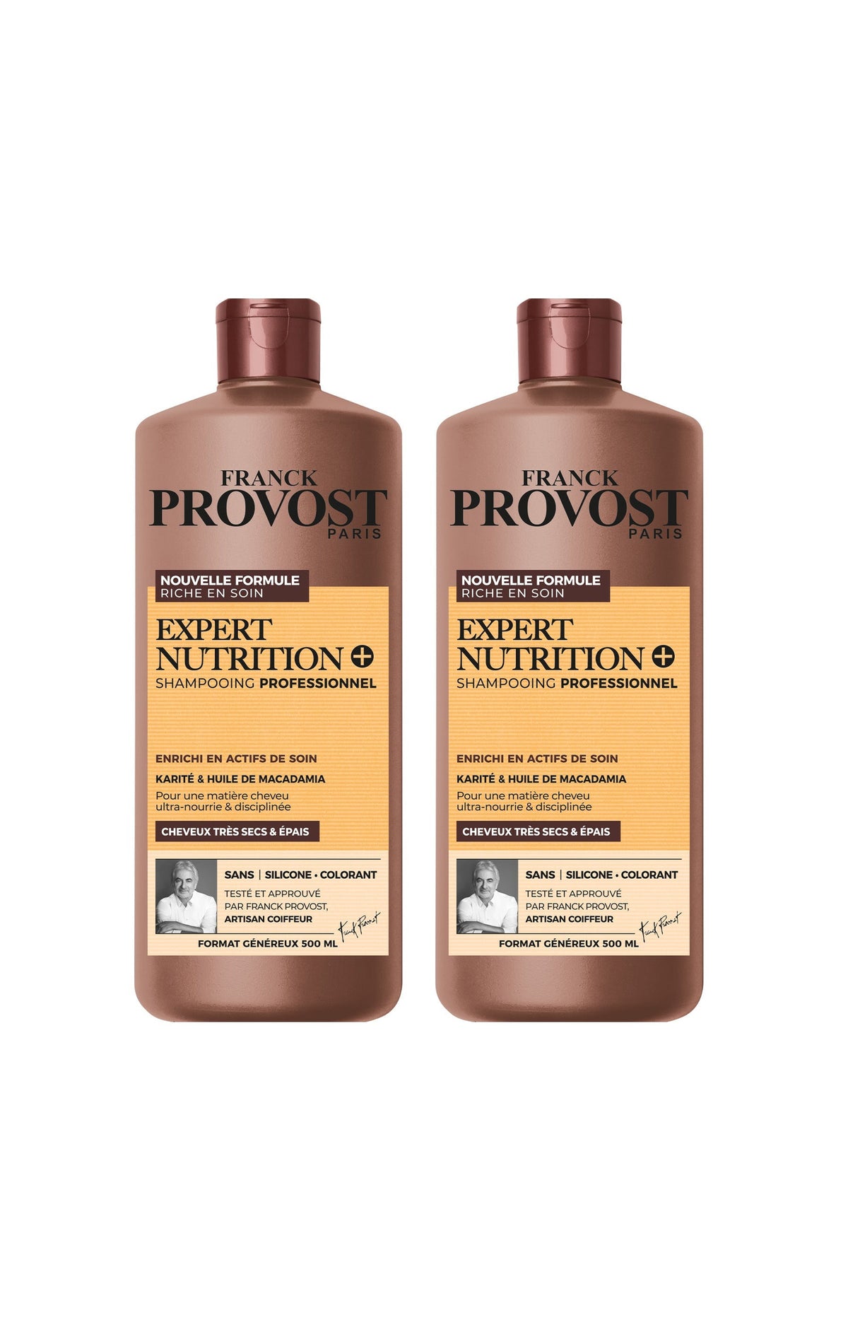 2 shampoings - Karité & Huile de Macadamia - Cheveux très secs & épais - 500 ml