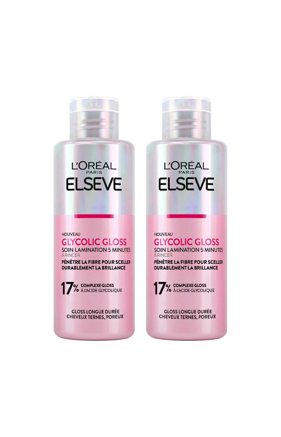 2 soins lamination - Acide glycolique - Cheveux ternes & poreux - 200 ml